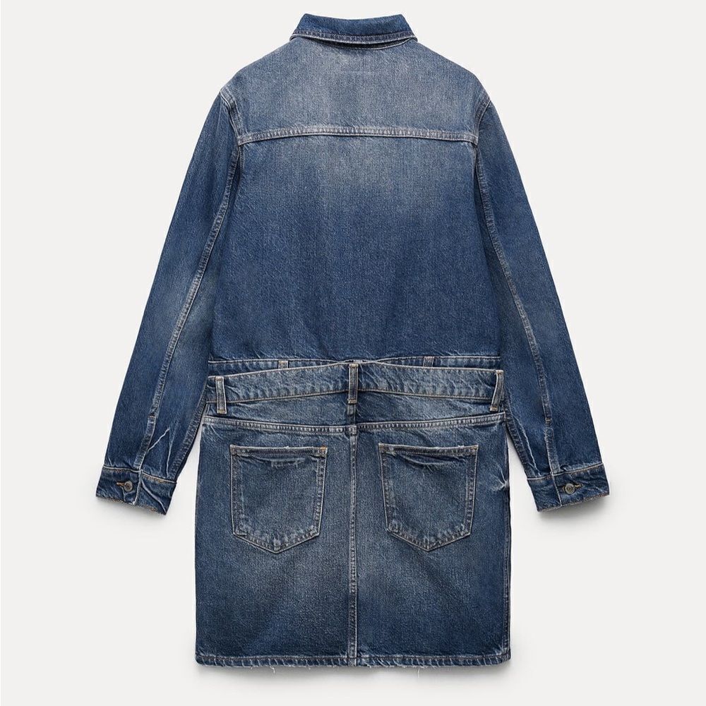 Zara ZW DENIM DRESS - Picture 7 of 10